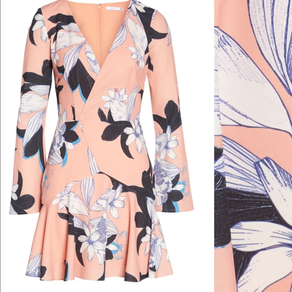 Cooper st dreamy vines peach mini dress size 4 - Picture 2 of 13